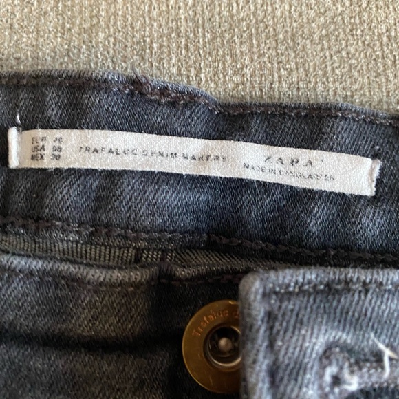 ZARA - trendy black jeans. High rise, straight leg - Picture 4 of 6